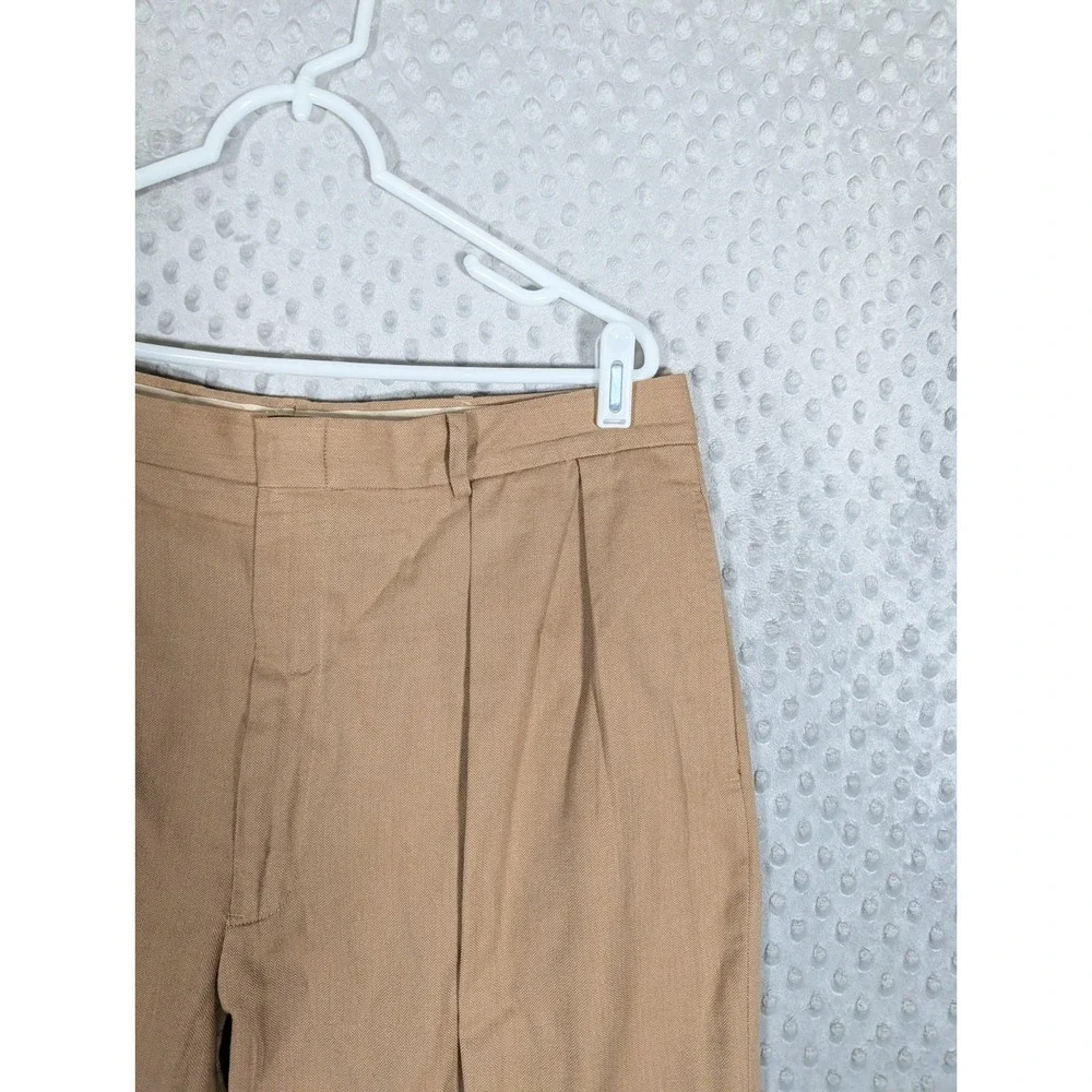 VTG Polo Ralph Lauren Pleated Herringbone Trouser Men 36x31* Beige Cotton Cuffed